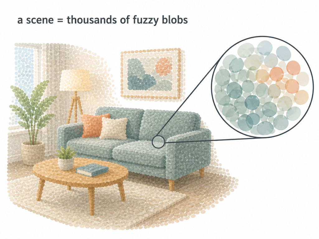 A scene is thousands of fuzzy blobs